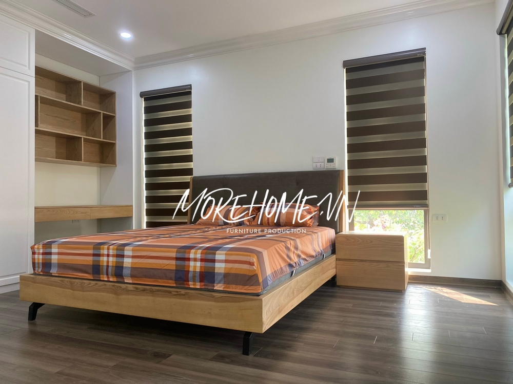 Giá sách treo tường gỗ công nghiệp tiện lợi cho sắp xếp đồ đạc sách vở gọn gàng