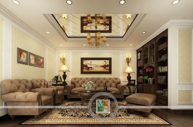 Một bộ sofa bọc nỉ đẹp sẽ làm nên vẻ đẹp lôi cuốn mọi ánh nhìn trong không gian phòng khách rộng của bạn.